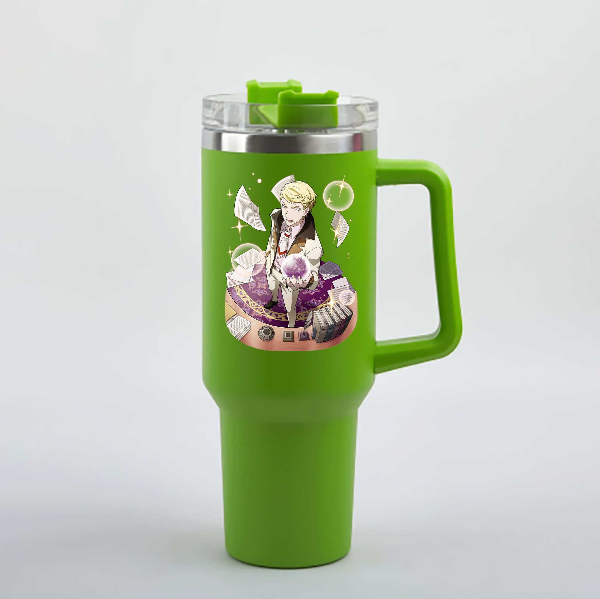 （画像用） 文豪ストレイドッグス Bungo Stray Dogs 1200mL車用タンブラー - クリスタルステッカー（プラスチックストロー付き）